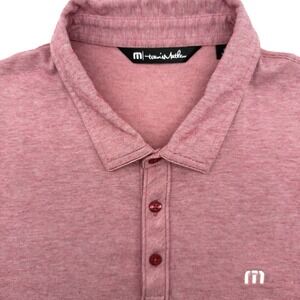 Travis Mathew Men's Short Sleeve Red Stretch Golf XL Polo Shirt